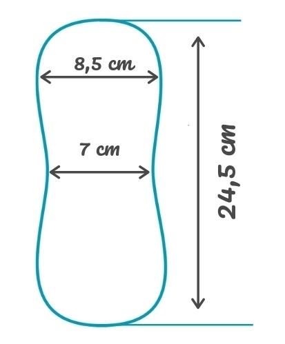 Measurements - Cloth Menstrual Pads Organic Cotton